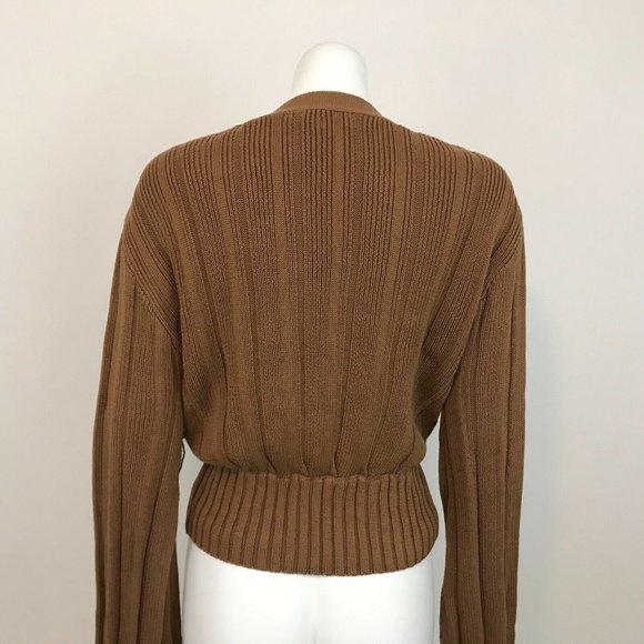 Astr the Label Evie V Neck Sweater Camel Color L - Picture 4 of 7